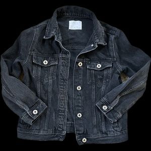 Girls black Zara jean jacket